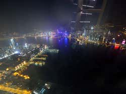 Vue depuis le bar Ozone, dans l'hôtel Ritz Carlton