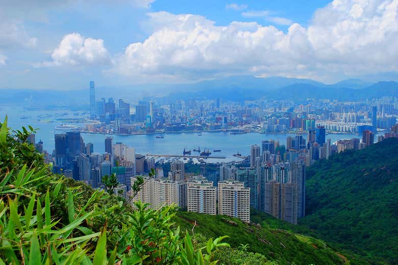 Vues sur Hong Kong depuis le train